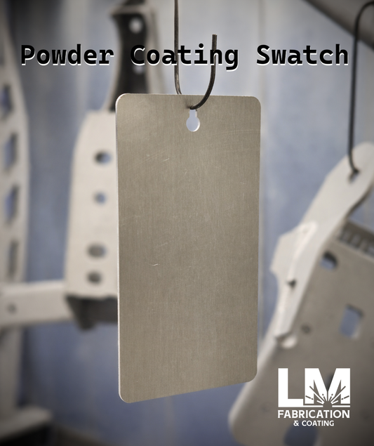 Powder Coating Swatch – Aluminum Sample Panel (Wide Belt Cleaned)