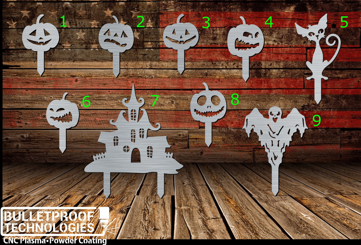 Halloween Yard Decor - Pumpkin Yard Stakes - Halloween Decor