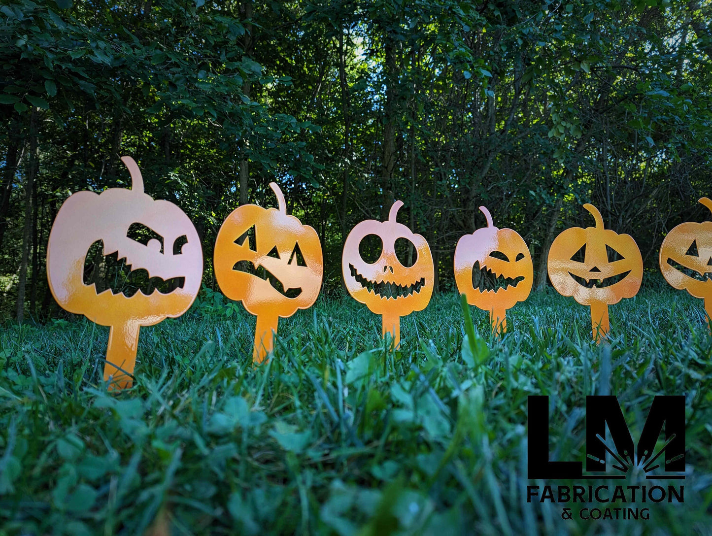 Halloween Yard Decor - Pumpkin Yard Stakes - Halloween Decor