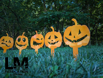 Halloween Yard Decor - Pumpkin Yard Stakes - Halloween Decor