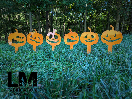 Halloween Yard Decor - Pumpkin Yard Stakes - Halloween Decor